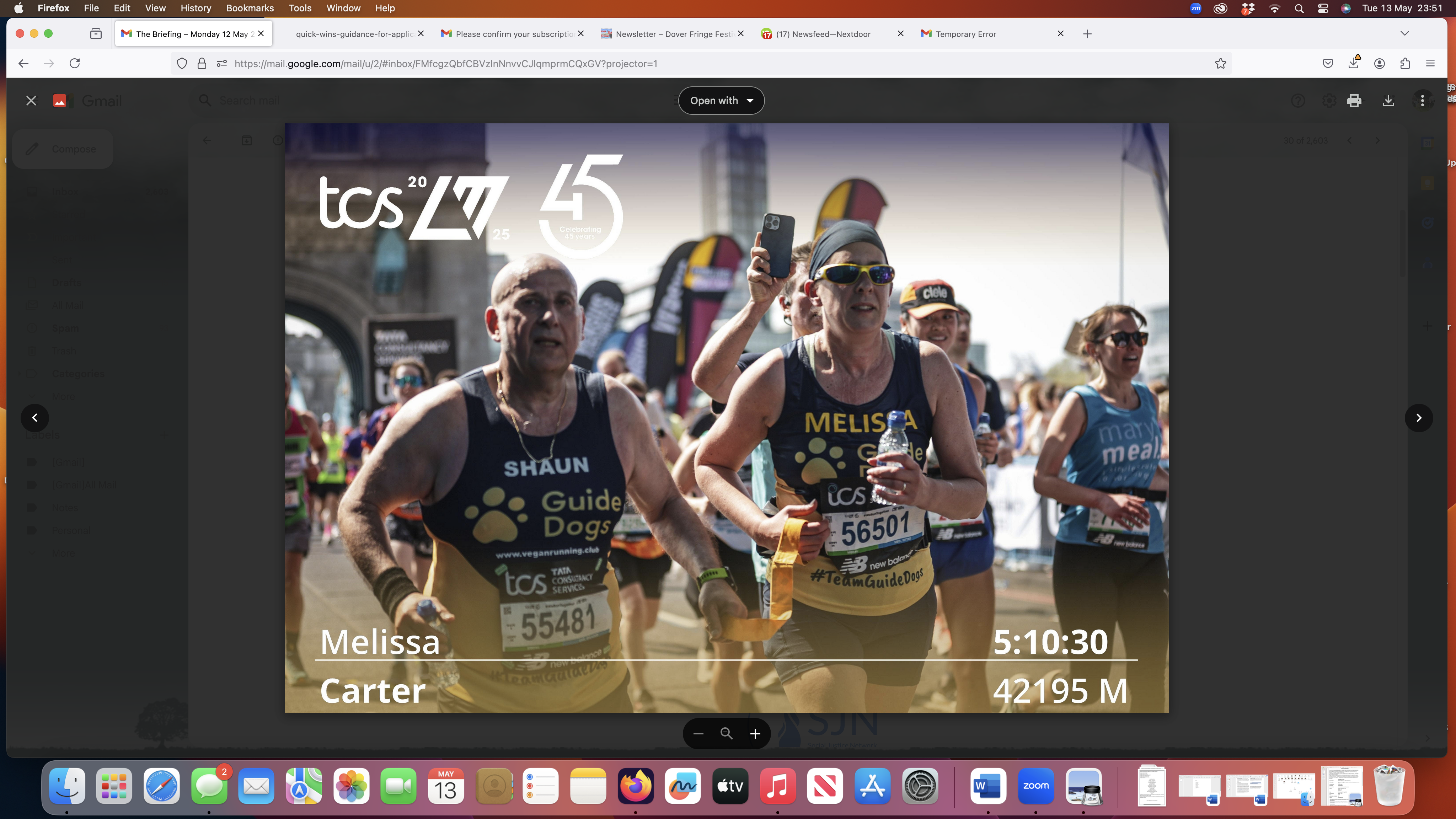 Melissa's London Marathon